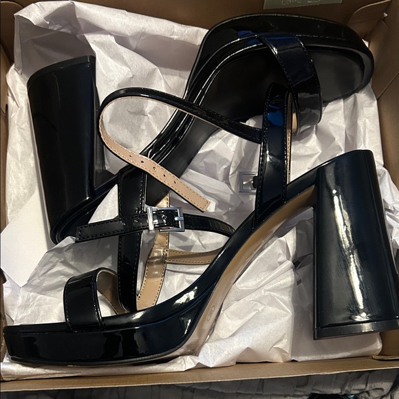 Mix No. 6 Shoes - Mix No. 6 Glossy Black Block Heel Sandals